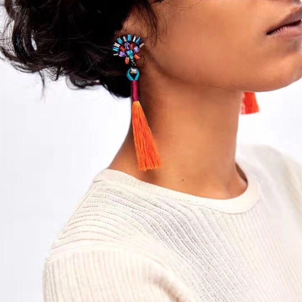 NWT | Drop Tassel Earrings
